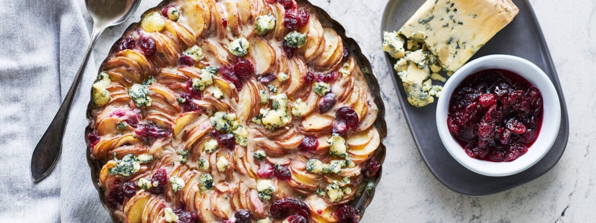 Cranberry and Stilton Scalloped Potatoes