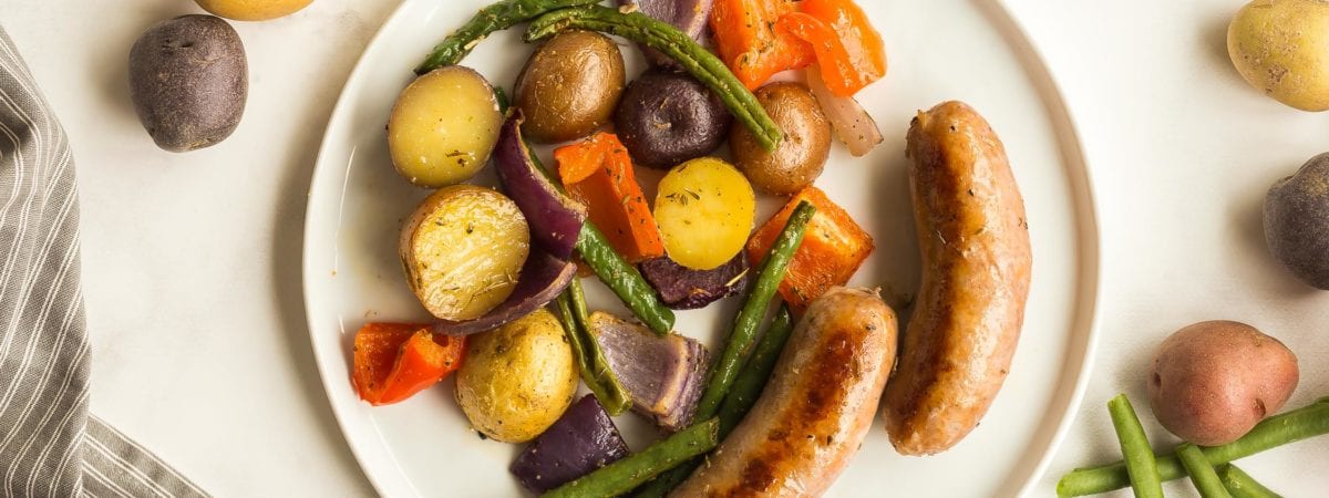 Sheet Pan Sausages and Potatoes