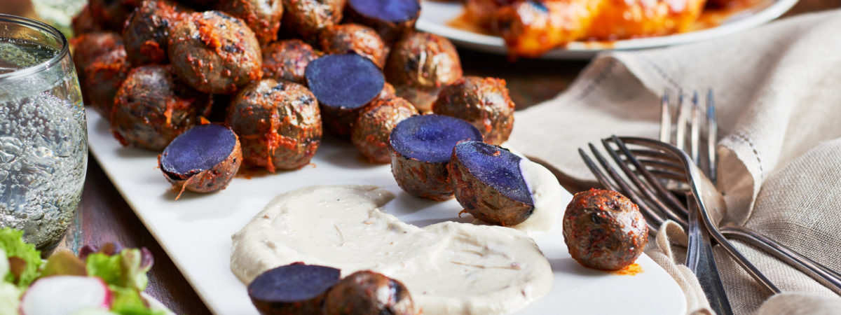 Barbecue Potatoes with Lime, Chili, and Yogurt