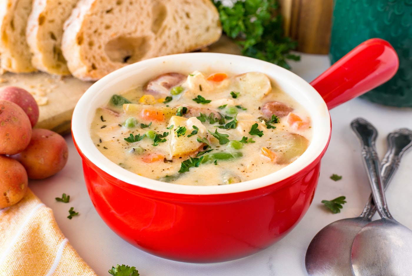 Cheesy Chicken and Potato Soup