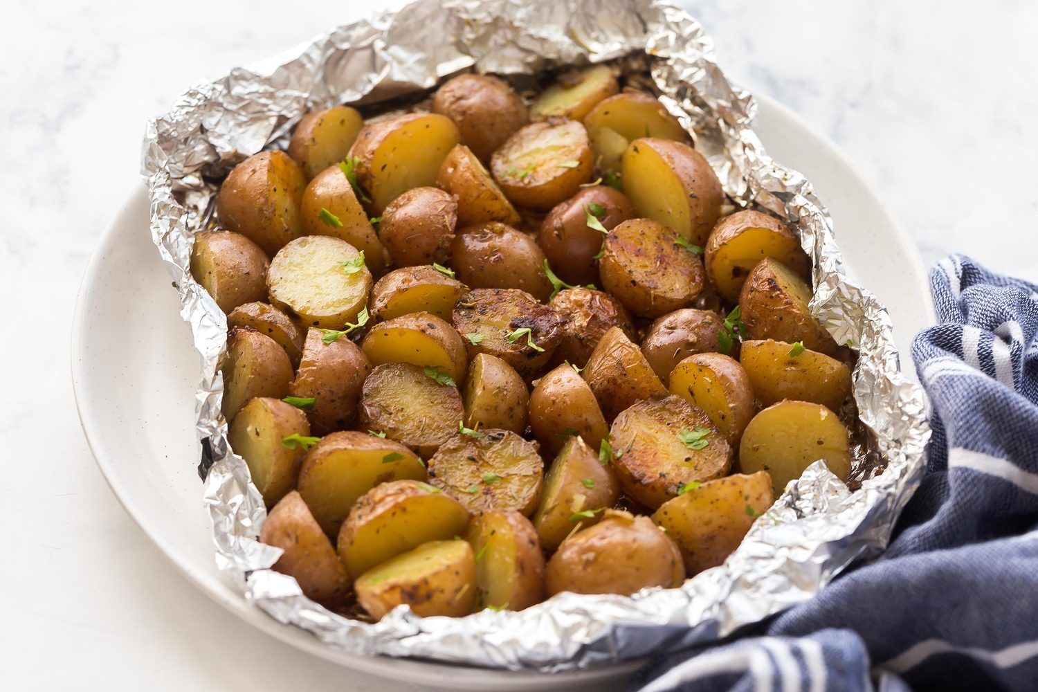 Foil Pack Grilled Potatoes